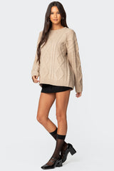 Kennedy Oversized Cable Knit Sweater