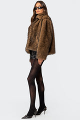 Mob Wife Faux Fur Jacket