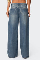 Vyxen Vintage Washed Low Rise Jeans