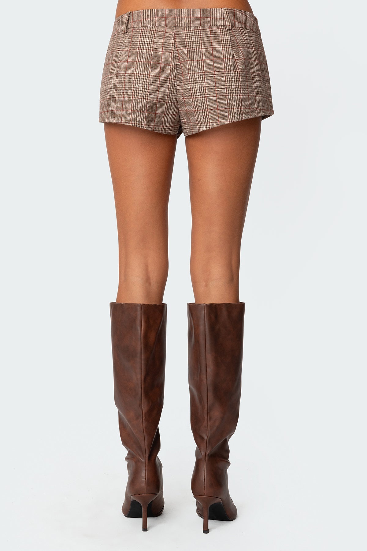 Phoeby Houndstooth Plaid Shorts