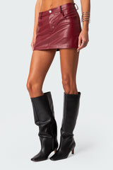 Maya Faux Leather Mini Skirt