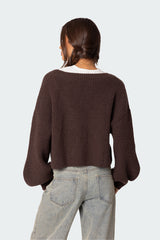 Sabrina Chunky Knit Cropped Cardigan