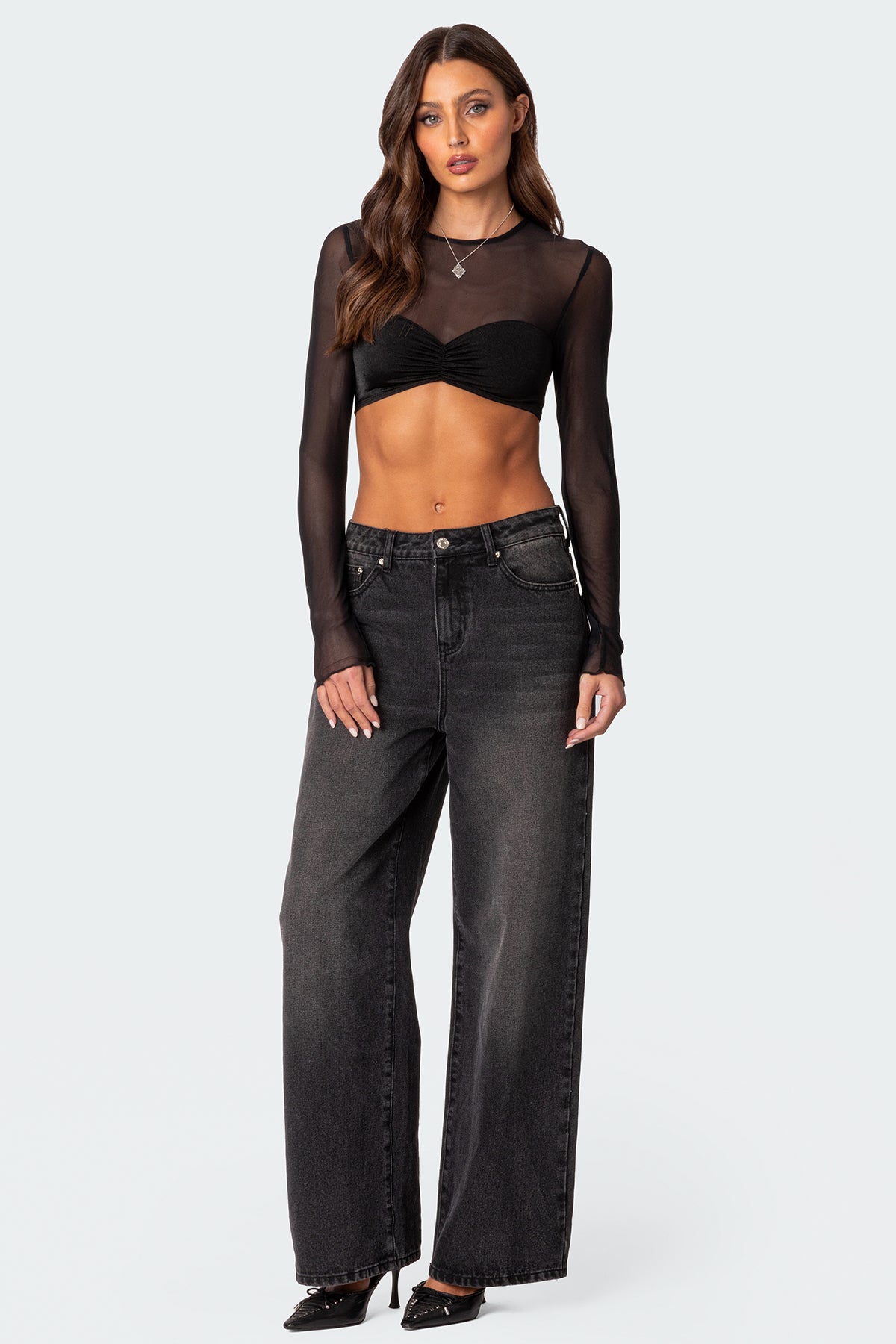 Night Out Sheer Crop Top