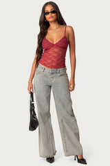 Eira Sheer Lace Tank Top