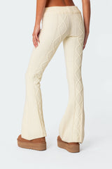 Ray Cable Knit Flared Pants