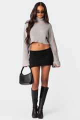 Oversized Turtle Neck Cropped Sweater