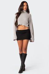 Oversized Turtle Neck Cropped Sweater