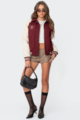 Varsity Oversized Bomber Jacket