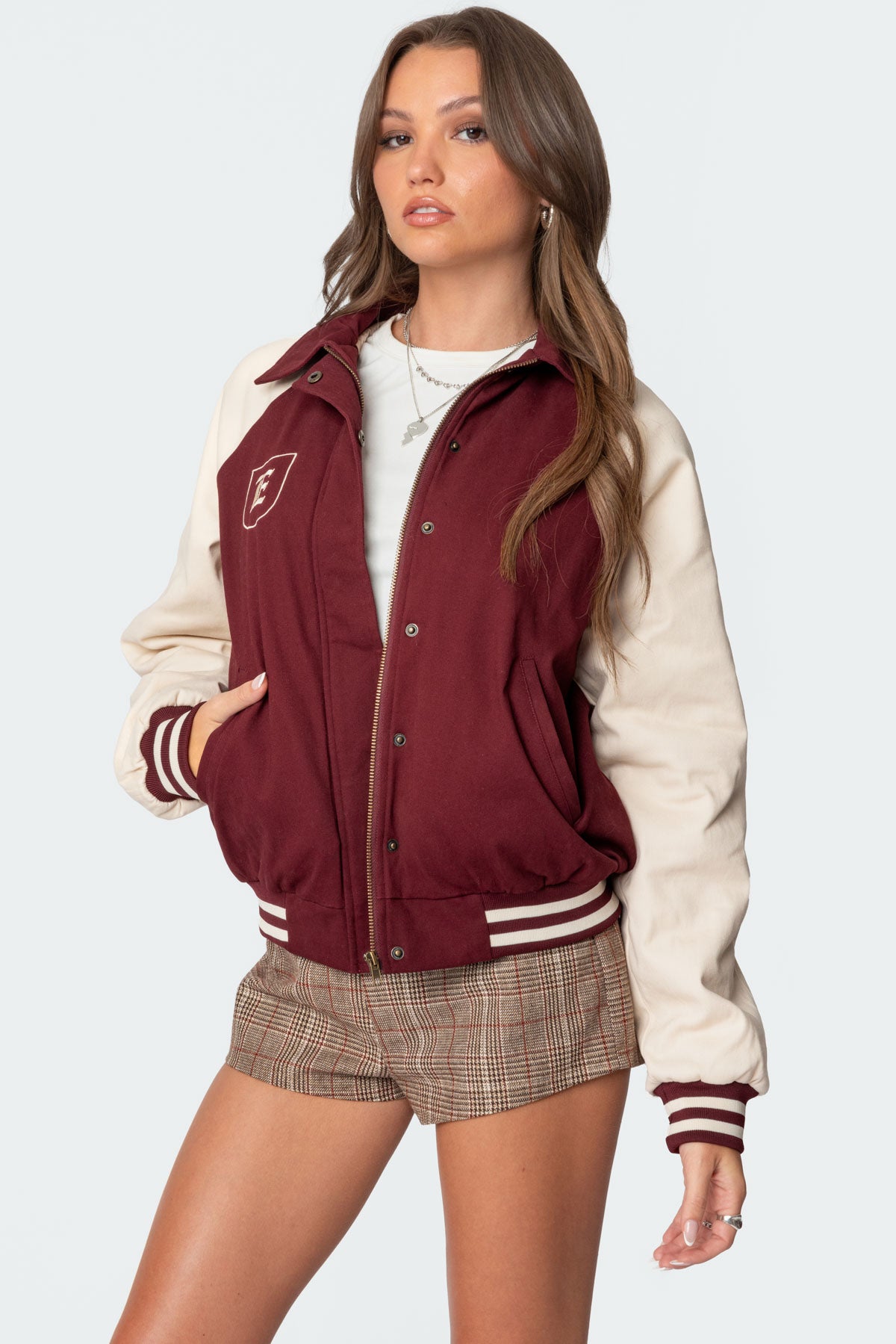 Varsity Oversized Bomber Jacket