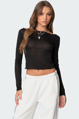 Rach Sheer Boat Neck Top