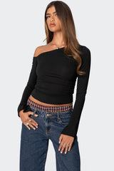 Stacie Asymmetric Long Sleeve Top