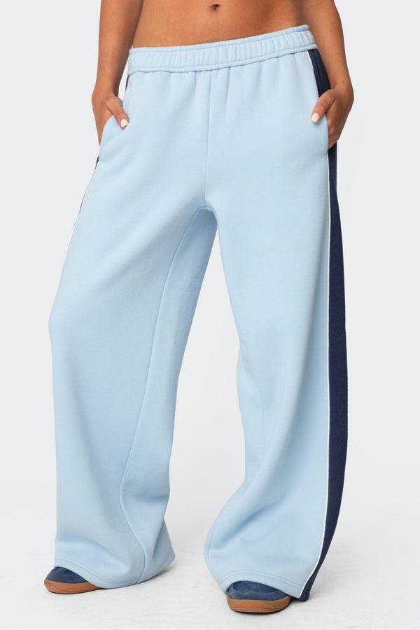 Contrast Panel Sweatpants