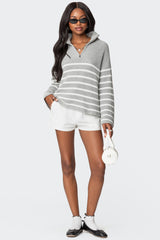 Oversized Quarter Zip Sweater