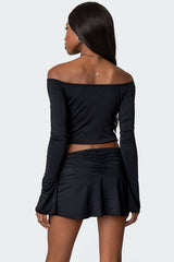 Corey Off The Shoulder Gathered Top