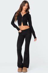 Desiree Knitted Low Rise Fold Over Pants