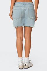 Tomboy Low Rise Denim Shorts