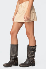 Katya Low-Rise Cargo Skirt