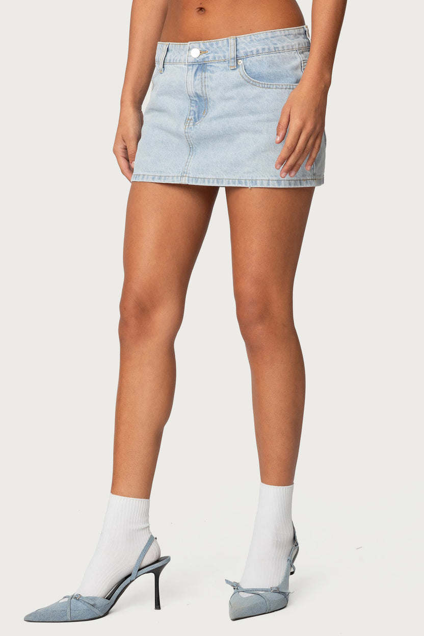 Chiara Denim Micro Skirt  edikted