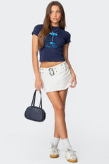 Roux Belted Mini Skirt