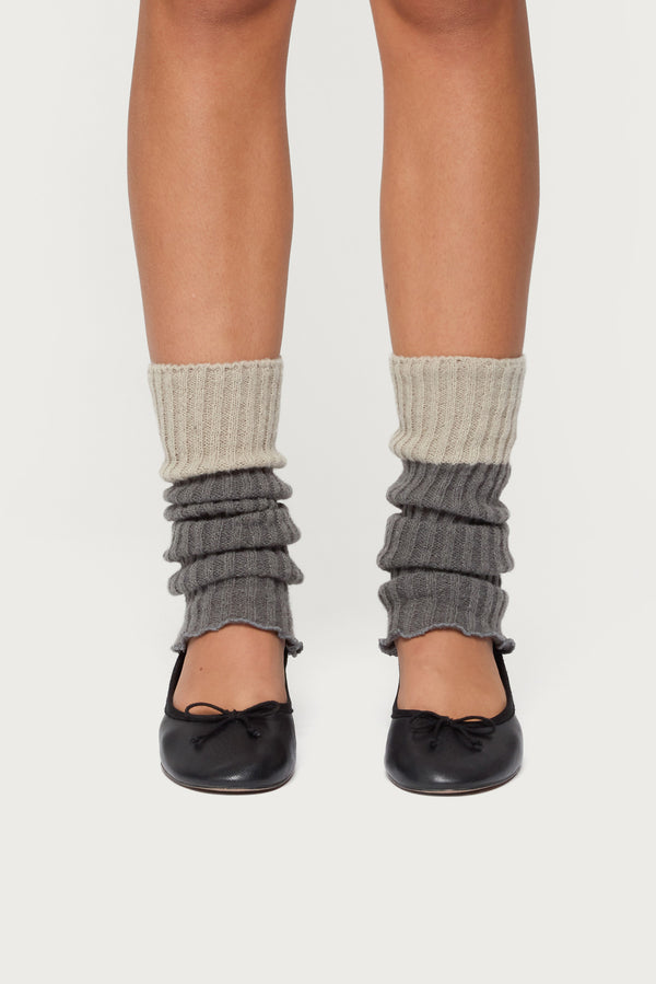 Bundled Babe Contrast Ribbed Leg Warmers