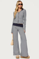 Meggy Striped Fold Over Pants