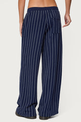 Mercer Pinstripe Wide Leg Sweatpants