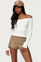Leatrice Off Shoulder Knit Top