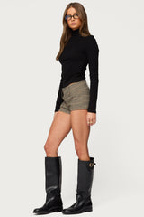 Saskia Fitted Ribbed Turtle Neck Top