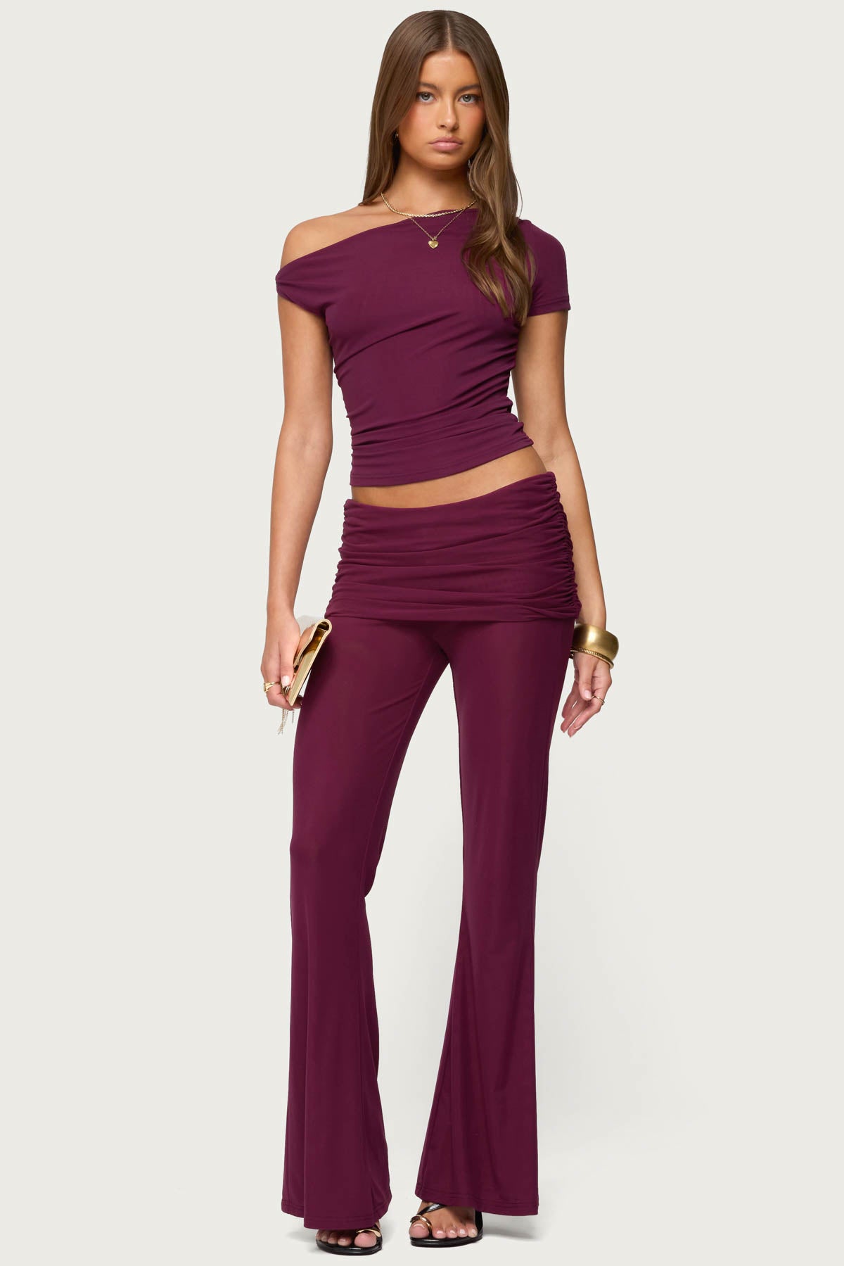 Halli Foldover Mini Skirt Pants – edikted