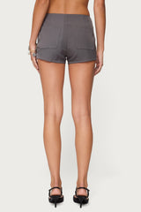 Riya Pinstripe Tailored Micro Shorts