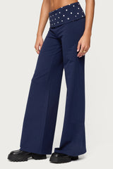 Reeva Polka Dot Foldover Pants