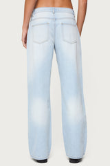 Magda Acid Wash Low Rise Baggy Jeans