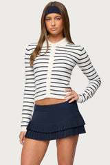 Loreen Striped Knit Cardigan