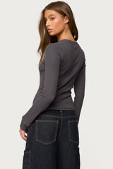 Essential Edikted Ribbed T Shirt