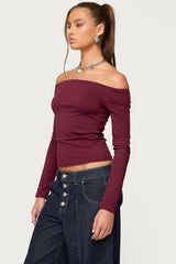 Katie Off Shoulder Long Sleeve Top
