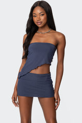 Vivi Mesh Asymmetric Tube Top