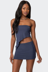 Vivi Mesh Asymmetric Tube Top