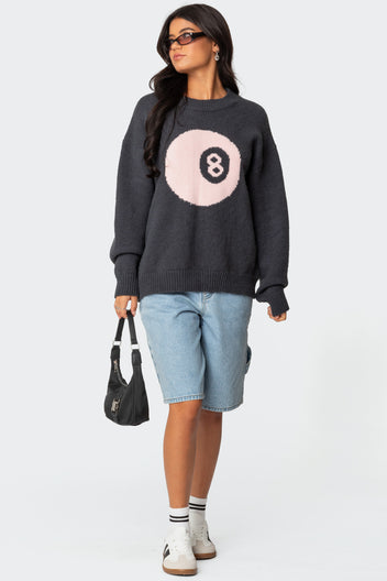 8 Ball Oversized Chunky Knit Sweater