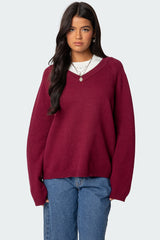 Martha Oversized V Neck Sweater