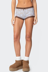 Dee Sheer Lace Micro Shorts