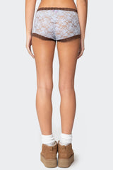 Dee Sheer Lace Micro Shorts