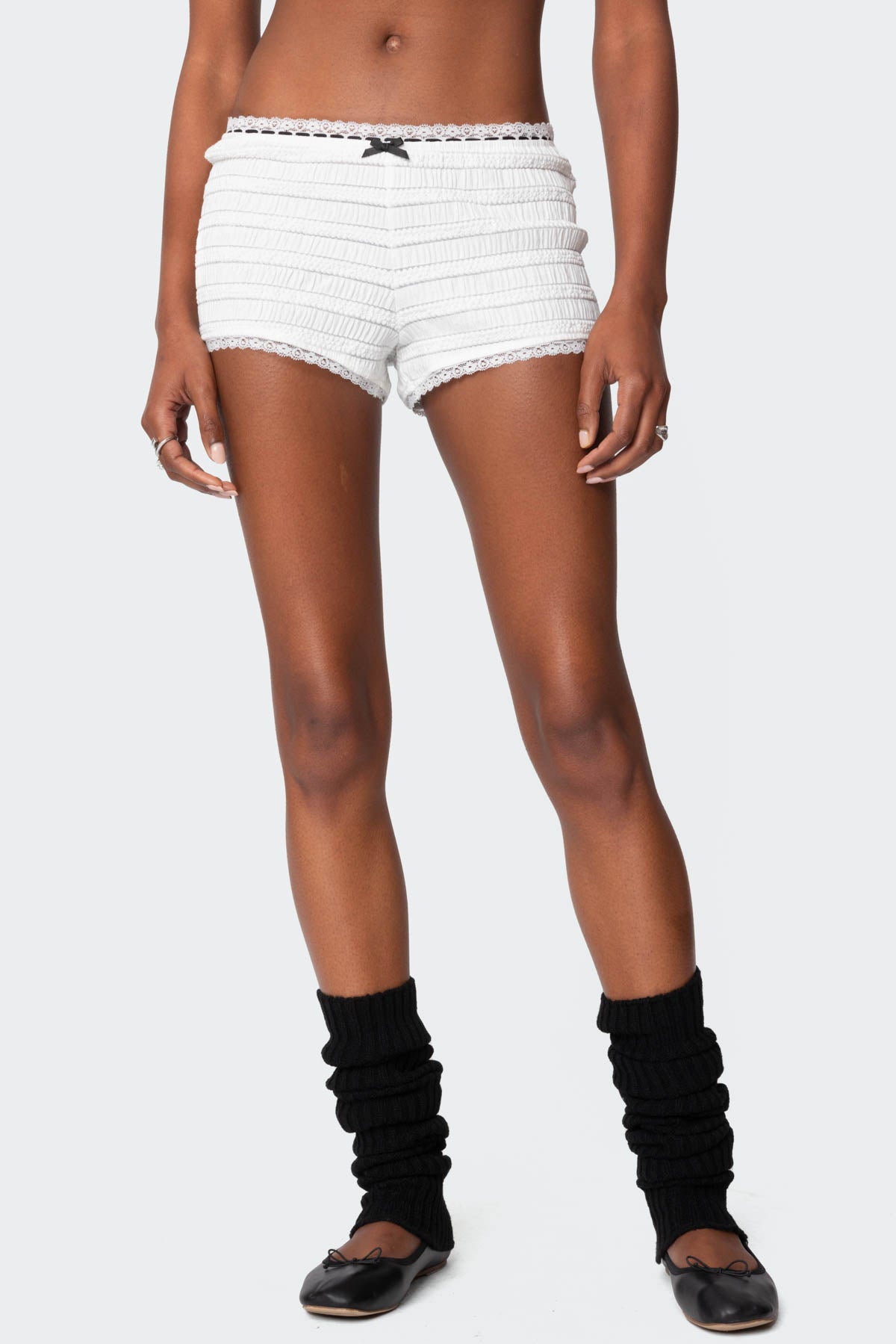 Lenny Lacey Textured Micro Shorts