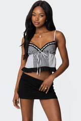 Joanne Mixed Gingham Tank Top