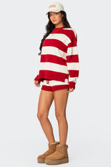 Riley Striped Knit Shorts