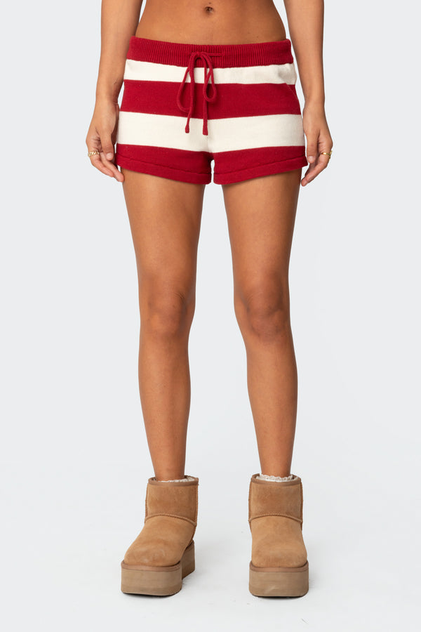 Riley Striped Knit Shorts