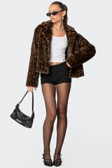 Lady Leopard Faux Fur Jacket