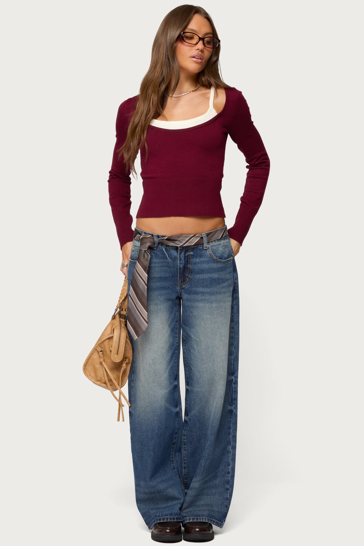 Cecile Layered Long Sleeve Top – edikted