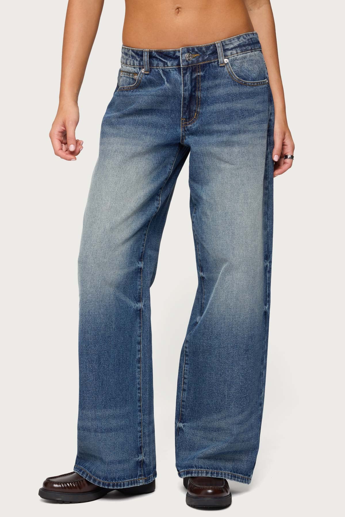 Raelynn Washed Low Rise Jeans