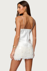 Jema Cupped Satin Effect Top