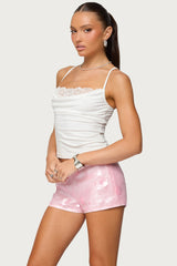 Bobbie Layered Lace Cowl Neck Top